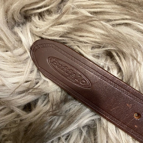 Buffalo David Bitton Brown Letter Belt - Picture 2 of 5